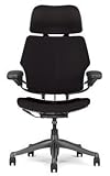 Freedom Chair by Humanscale - Headrest, Adv. arms, Gel seat, Graphite Wave on Titanium