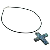 Abalone Cross Pendant with 18