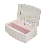 Kitchen & Housewares : Girls Pink & White Ballerina Muscial Jewellery Box