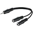 Audio Klinke Y Kabel 3,5mm Klinken-Stecker Stereo an 2 x 3,5 mm Klinken Buchse Stereo Kupplung Adapter mit ca 20cm