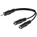 Audio Klinke Y Kabel 3,5mm Klinken-Stecker Stereo an 2 x 3,5 mm Klinken Buchse Stereo Kupplung Adapter mit ca 20cm