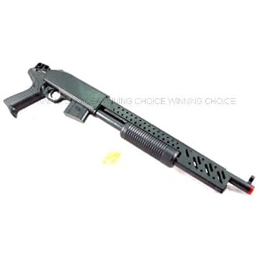 NEW BLACK - AIRSOFT PUMP SHOTGUN SPAZZ REPLICA MODEL