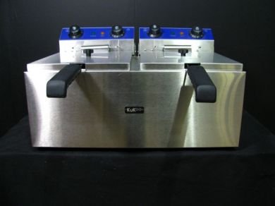 Electric Twin 10L Commercial Chip Steel Deep Fat Fryer