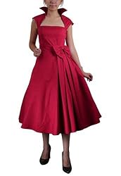 Retro design Rockabilly Red Belted Party dress 12