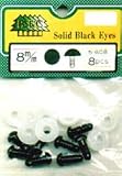 Darice Shank Back Eyes 8mm 8/Pkg Black 51608, 6 Item(s)/Order