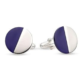 Sterling Silver and Faux Lapis Lazuli Cufflinks by 