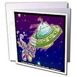Londons Times Funny Aliens Cartoons - Alien Marital Bliss - Greeting Cards-6 Greeting Cards with envelopes