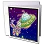 Londons Times Funny Aliens Cartoons - Alien Marital Bliss - Greeting Cards-6 Greeting Cards with envelopes