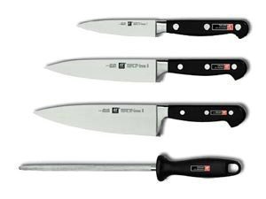 Zwilling J.A. Henckels Twin Pro S 3-Piece Starter Set with Bonus Sharpening Steel
