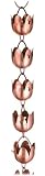 Copper Sundrop Rain Chain, 8.5 Foot