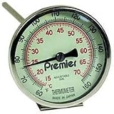 Adorama Analog, Large Dial Faced Stem Thermometer 2 1/2 luminescent dial with 8 stem. 1/2  gradations.