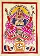 Indian Painting Madhubani Folk Art Wall Decor Organic Color Paper 15 x 11 inches