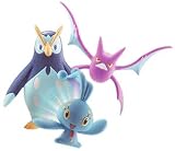 Prinplup, Crobat, Manaphy - Pokemon Diamond & Pearl Multi-Pack Mini-Figures Series 3 (with Surprise Sticker)