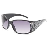 Review   / FULL TILT Etched Flower Sunglasses - Black