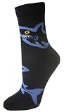3 pairs of Children's Designer Socks With Shark, Blue