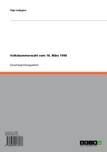 Volkskammerwahl vom 18. März 1990 (German Edition)