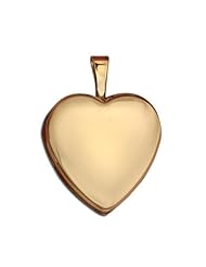14K Gold Filled Yellow Small Plain Heart Locket 2/3 Inch x 2/3 Inch