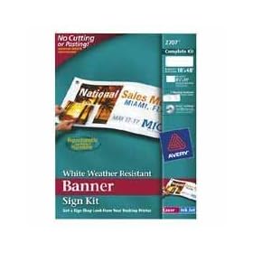 Avery Banner Sign Kits Yellow 18 X 48 1 Sign Per Package