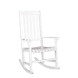 Southern Enterprises Eucalyptus Porch Rocker, White