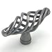 Berenson 9966-2AP-P Cabinet Hardware Knobs OVAL 2-7/16 PEWTER FRENCH IRON
