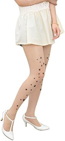 YesStyle Women's Star Print Tights ONE SIZE
