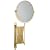 Danielle Ultra Vue 7" Wall Mounted Fashion Mirror, Shiny Brass