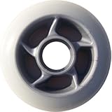 White / Silver Inline Skate Wheels 80mm 85a 10-Pack