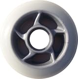 White / Silver Inline Skate Wheels 80mm 85a 10-Pack