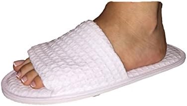 Spa Slippers White One Size Mens Womens Holiday Christmas Stocking Stuffer Hotel Bath Shower Guest Gift