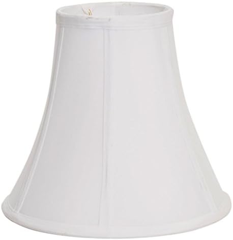 Deran 100-10-WH 10" Shantung Bell Lamp Shade, 5" x 10" x 9", White