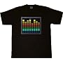 T-Qualizer El Lit Glowing Sound Activated Gradient Equalizer Music Black T-Shirt Tee