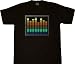 T-Qualizer El Lit Glowing Sound Activated Gradient Equalizer Music Black T-Shirt Tee