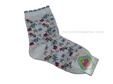 MP Blue/Red Flower Cotton Socks