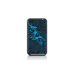 iLuv Silicone Case with Graphics for iPhone 4-Black