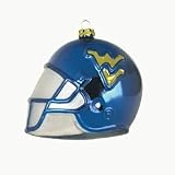 West Virginia Team Glass Helmet 3 Ornament