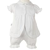 Newborn Baby Clothes 3Pc WHITE Romper Set LE TOP Boutique Infant 0-6M