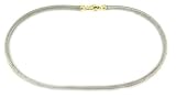 14K Yellow Gold and Stainless Steel Basket Weave Chain