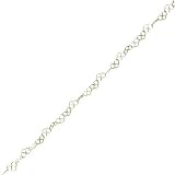 18kt Yellow Gold over Sterling Silver Baby Linked Love Heart Chain 9+1in Anklet
