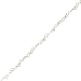 18kt Yellow Gold over Sterling Silver Baby Linked Love Heart Chain 9+1in Anklet