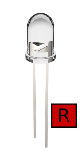 Joe Knows Electronics 5mm Clear Red LED (25 Pack) HQ Series