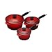 Le Crreuset - Cast Iron Saucepans - Cerise 3 Piece Saucepan Set. Cerise