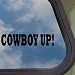 Cowboy Up Black Decal Western Horse Truck Window Sticker