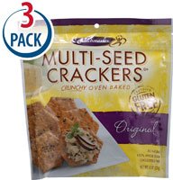 Crunch Master Multi-Seed Crackers Original -- 4.5 oz Each / Pack of 3