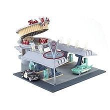 DISNEY PIXAR CARS : RADIATOR SPRINGS SUPERCHARGED FLO'S V8 CAFE PLAYSET  by mattel