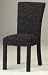 Kitchen & Housewares : Contemporary Curved Back Parson Dining Chair/Chairs in Black Tapestry Patterned Fabric (Set of 2)
