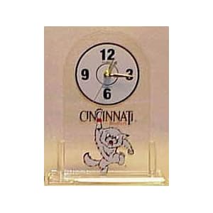 Buy Cincinnati Bearcats Clear Desk Clock NCAA College Athletics Fan Shop Sports Team... now!