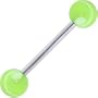 Green MARBLE Barbell Tongue Ring