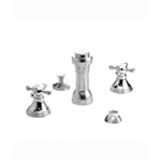 Jado - Classic Cross 3 Hole Bidet - Brushed Nickel Finish
