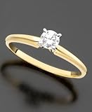 14k Gold Certified Diamond Round-Cut Solitaire Ring (1/4 ct. t.w.)