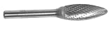 Champion Cutting Tool USH1 Uncoated Double Cut Bur, Flame Shape Solid Carbide, 1/4-Inch Cutter Diameter 5/8-Inch Length of Cut